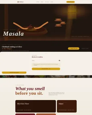 Regional & Specialty Restaurant Professional Website Template