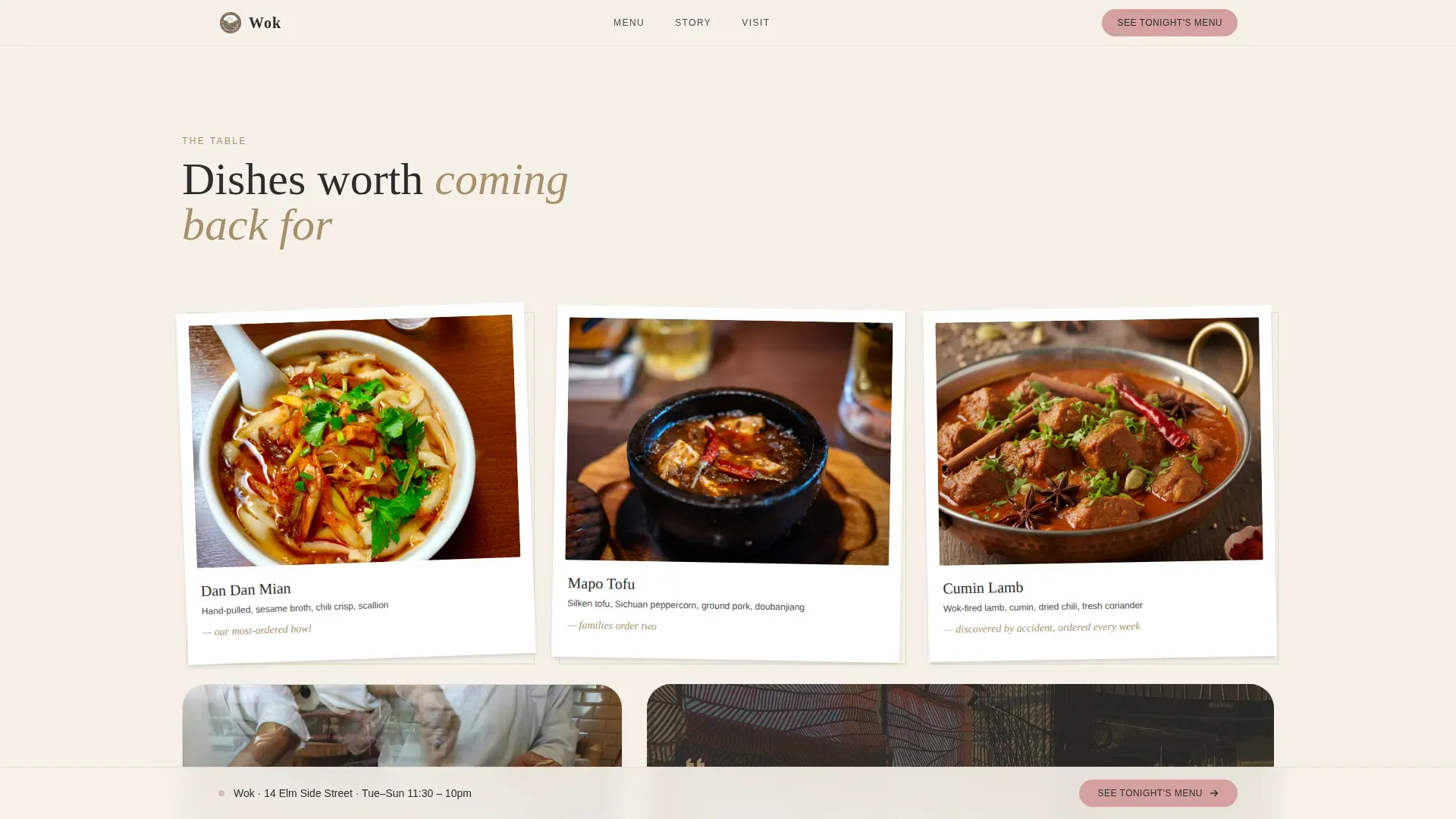 Chinese Dining Professional Website Template