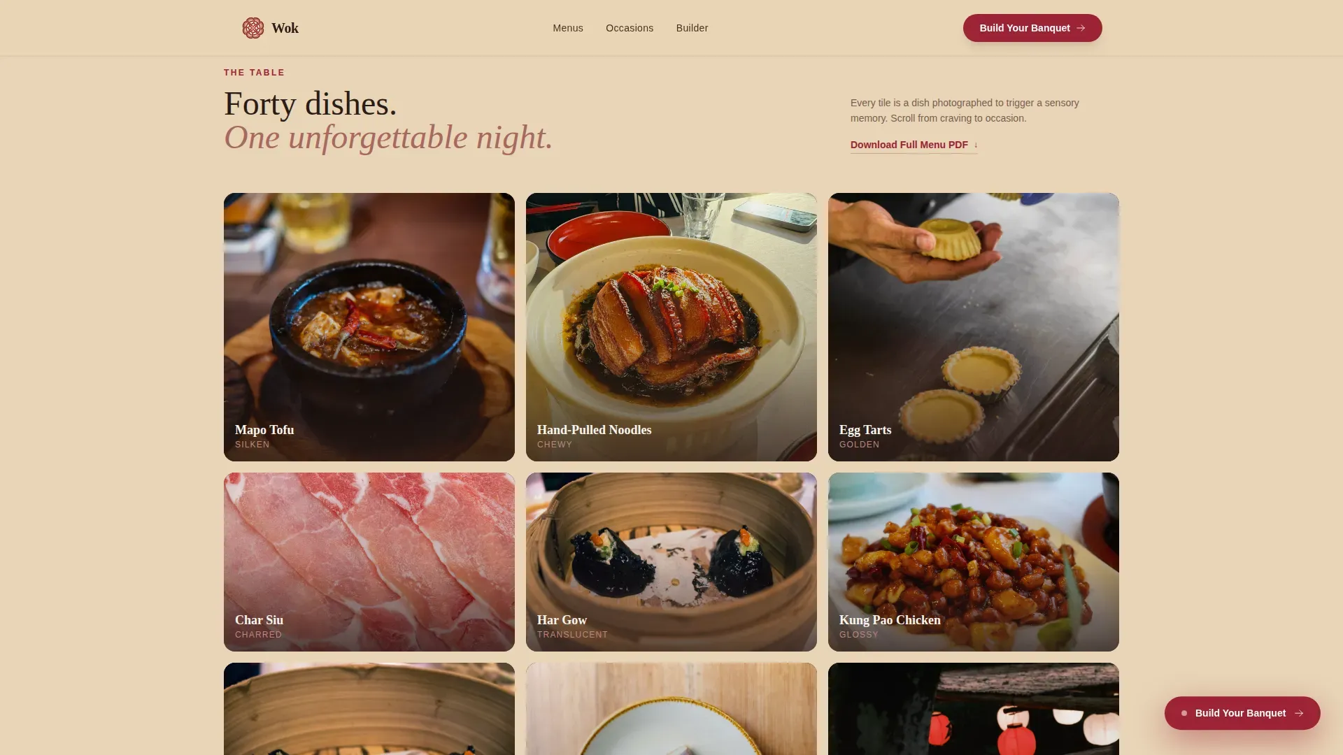 Chinese Dining Booking Website Template