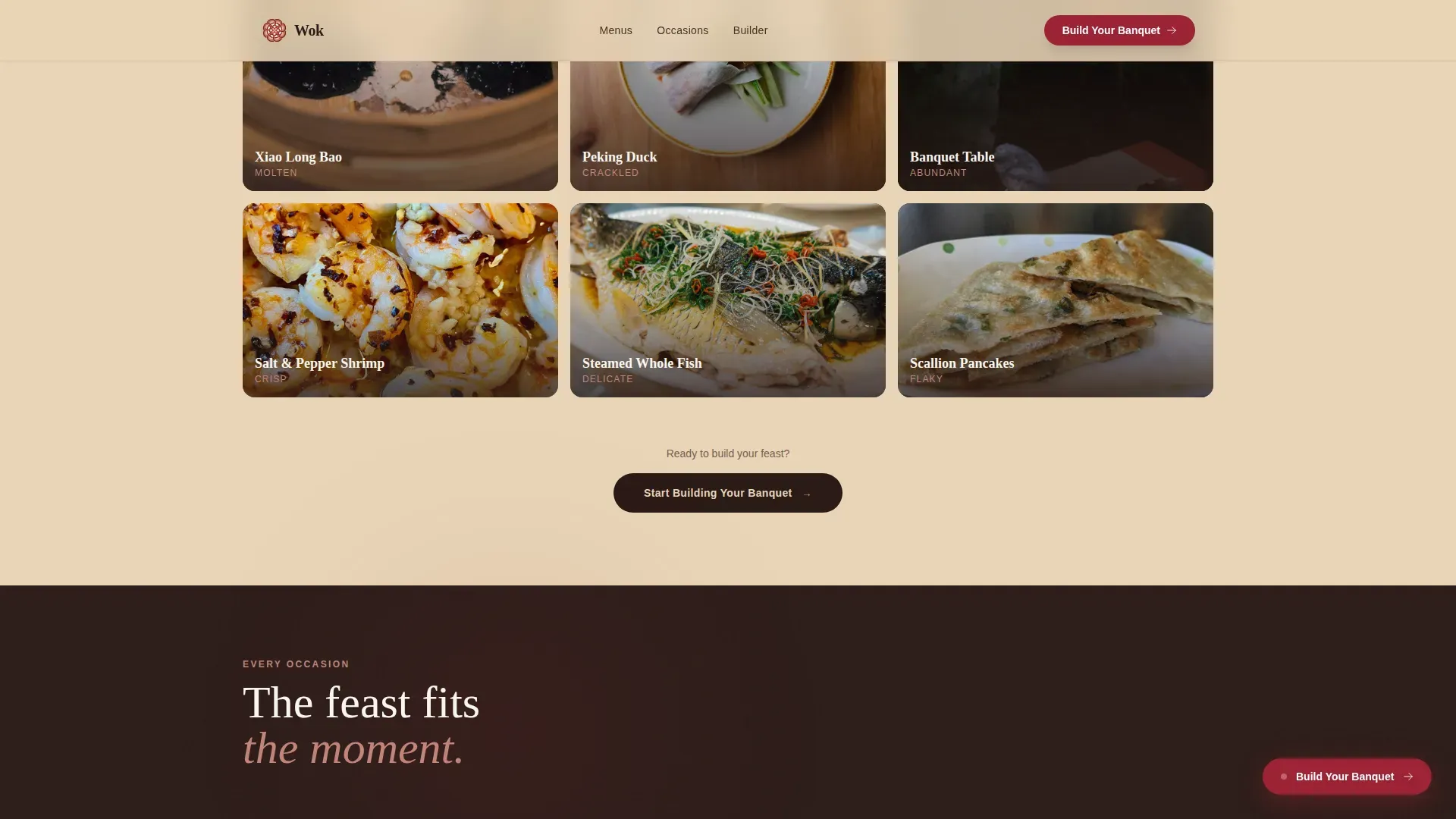 Chinese Dining Booking Website Template