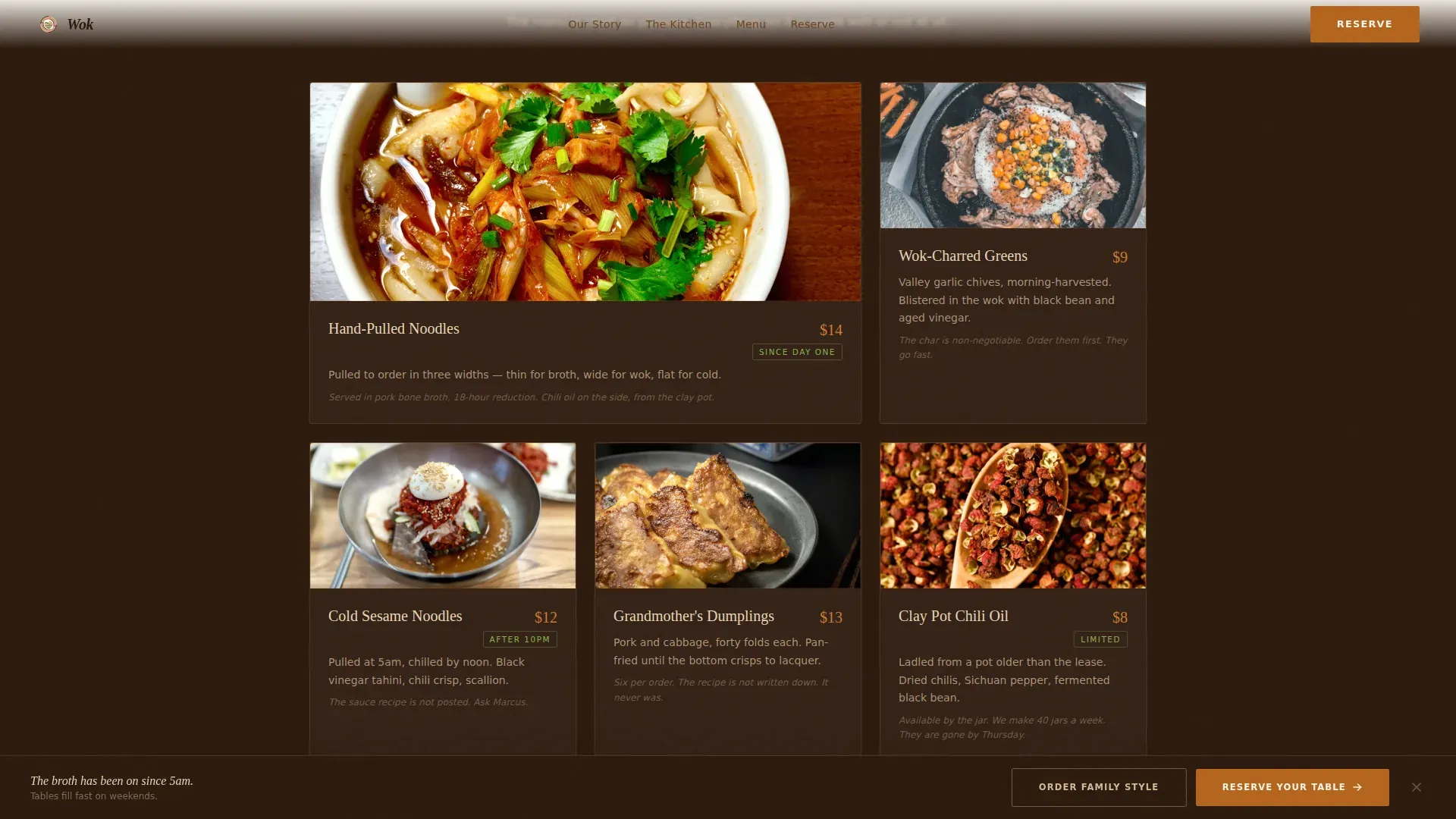 Chinese Dining Booking Website Template