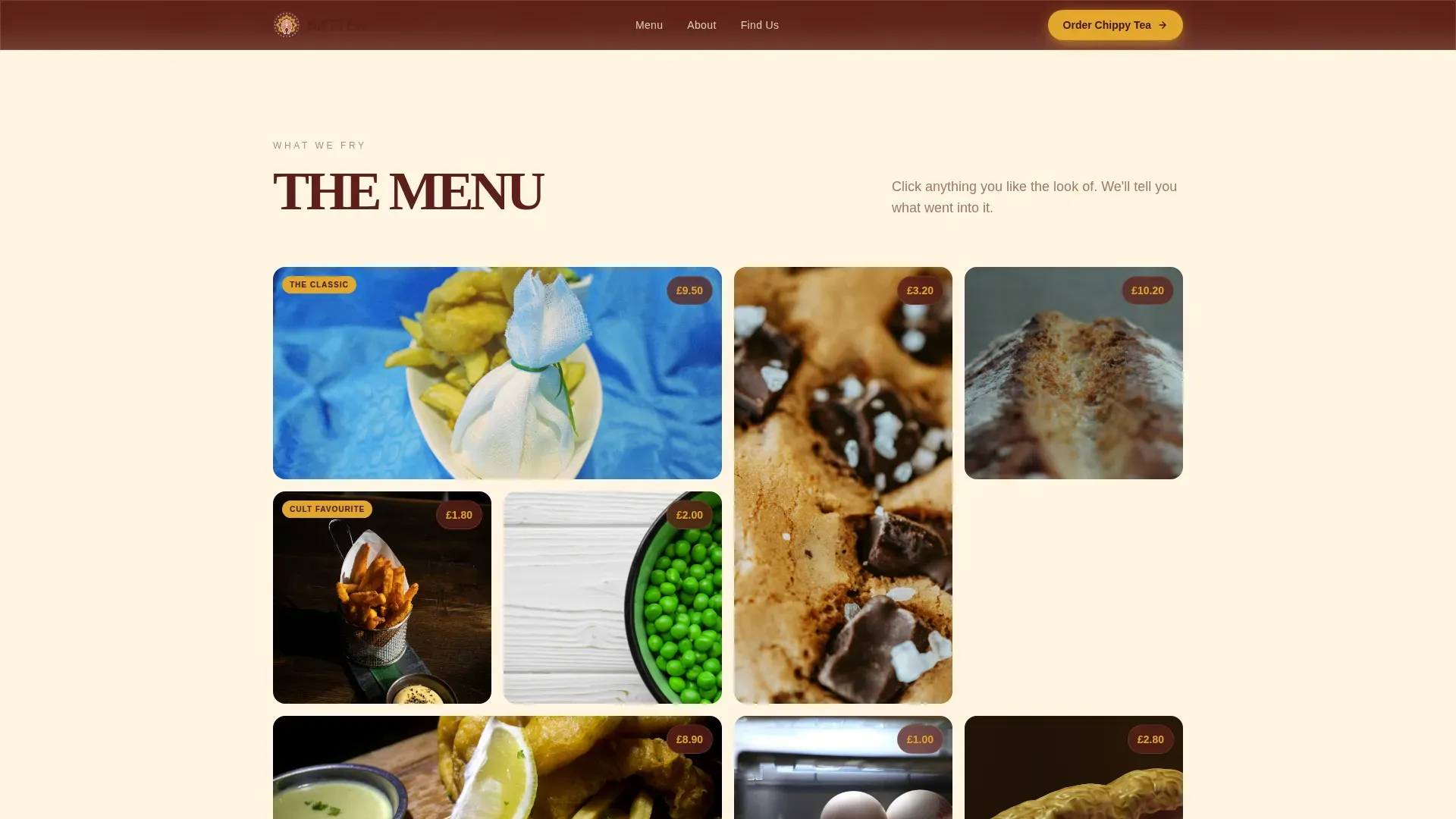 Regional & Specialty Restaurant Specialist Professional Website Template