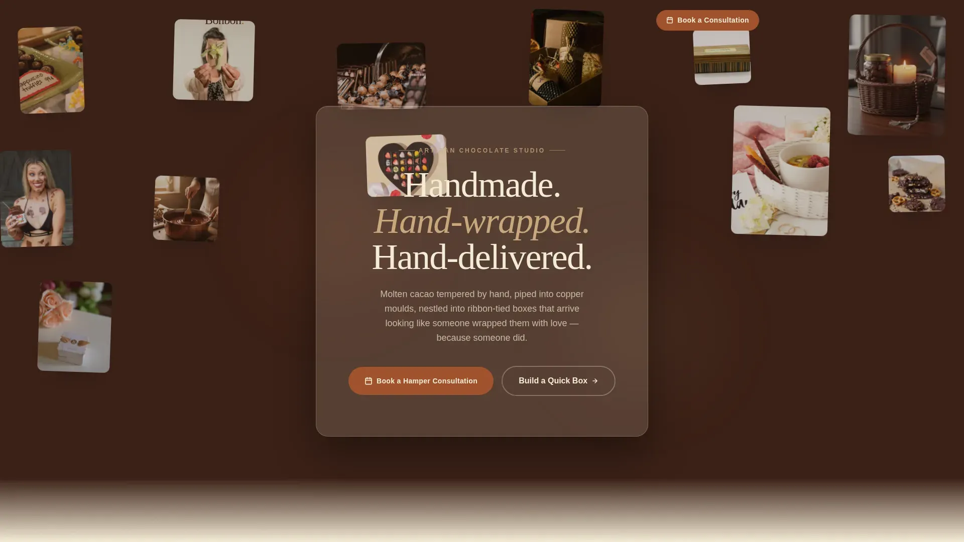 Chocolate & Confectionery Booking Website Template