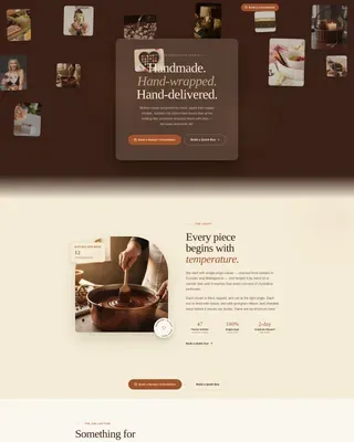 Chocolate & Confectionery Booking Website Template