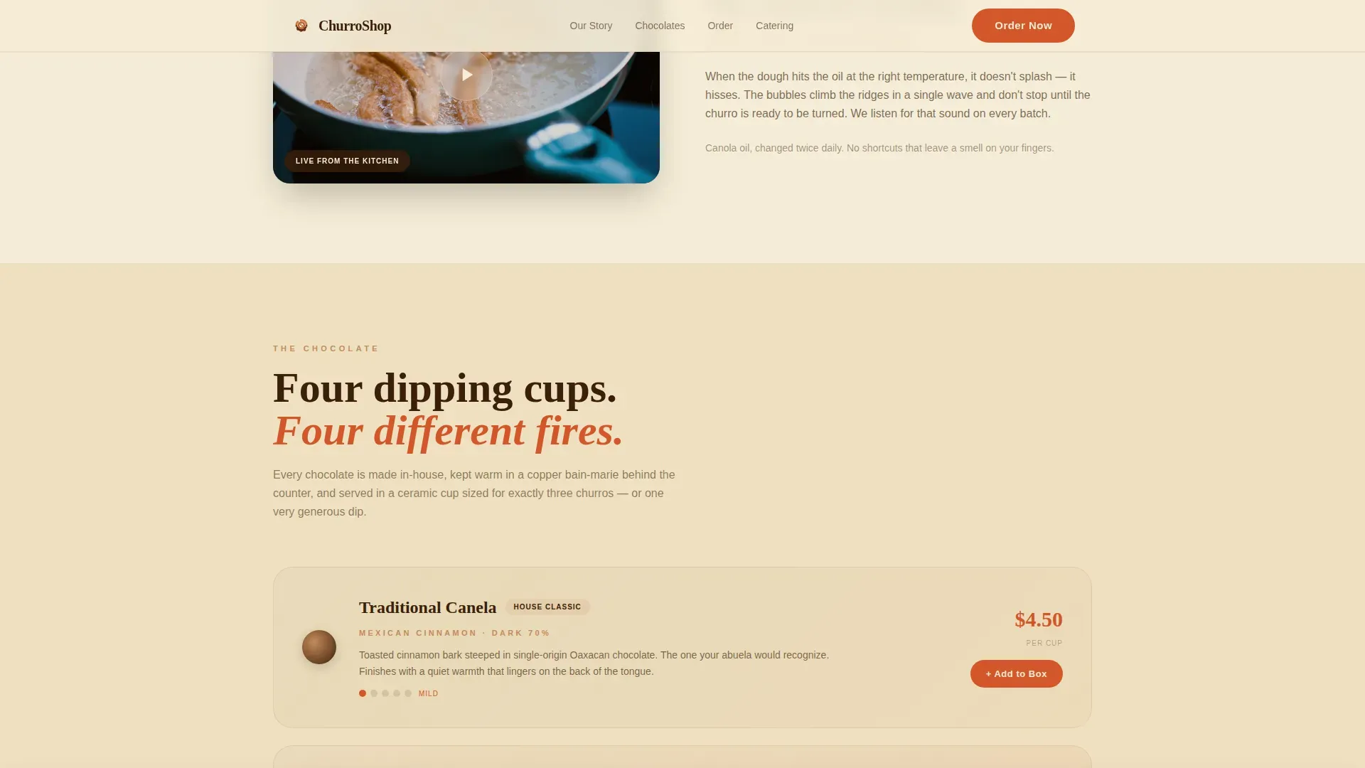 Signature Chocolate Cafe | Free Website Template | Rocket