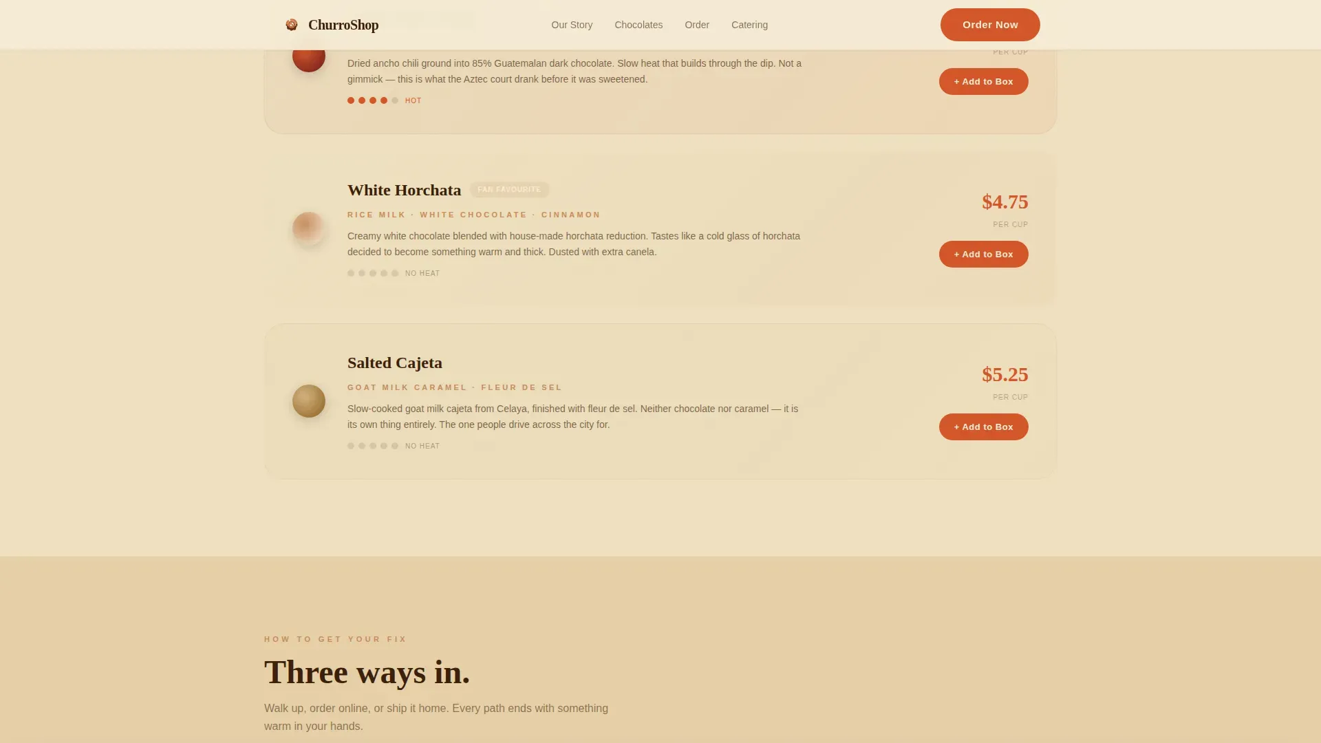 Signature Chocolate Cafe | Free Website Template | Rocket