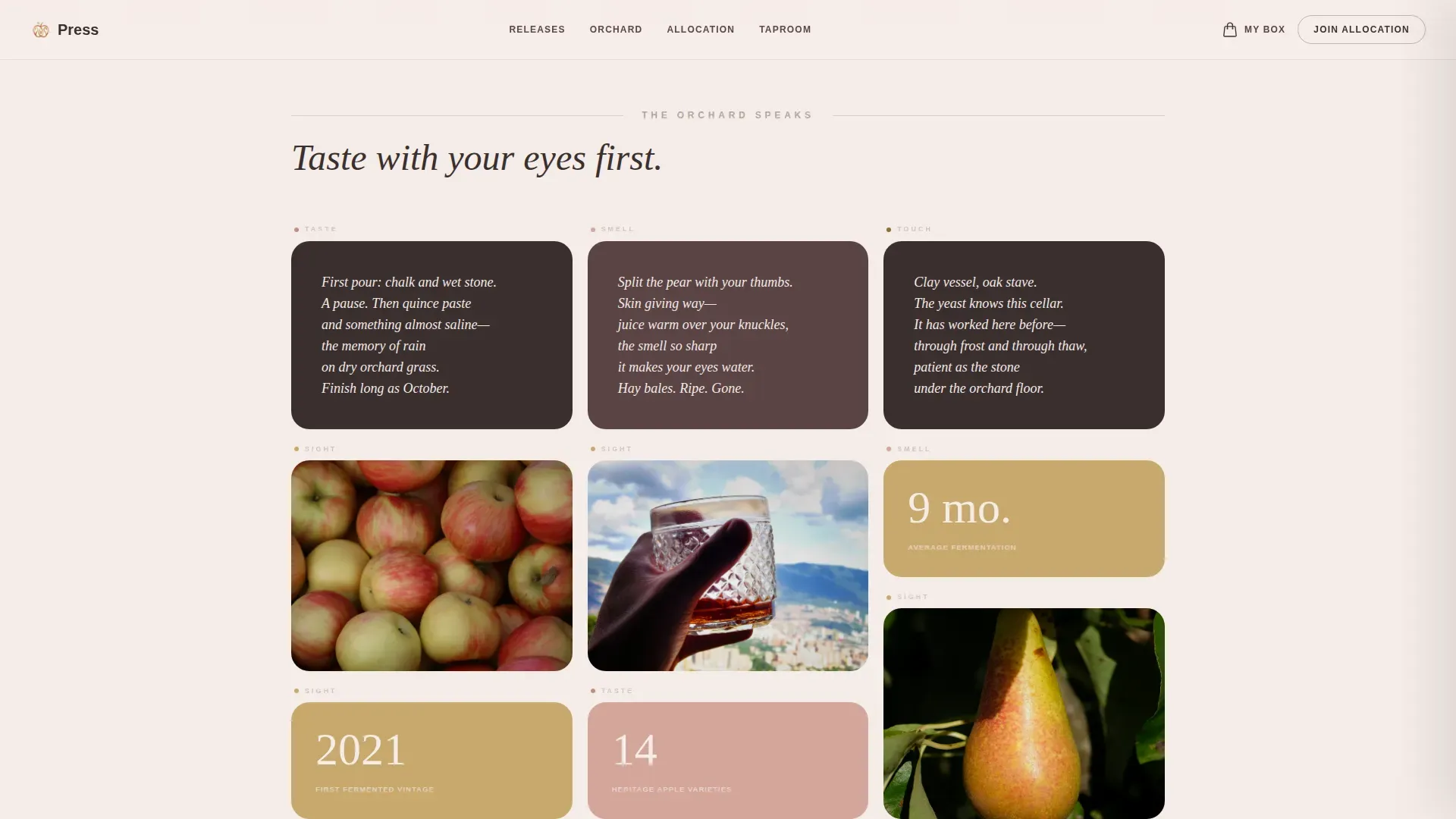 Craft Cider Producer Landing Page Template