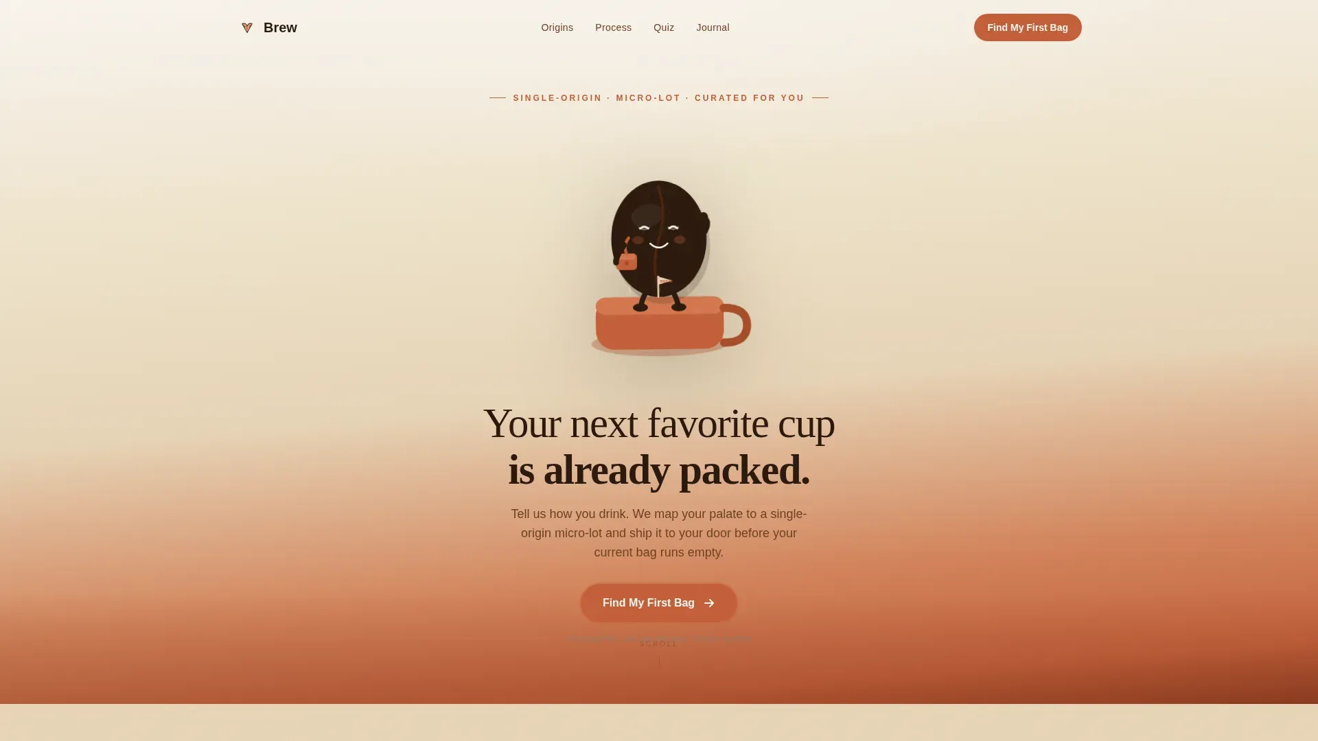 Coffee Roaster & Specialty Coffee Pricing Website Template