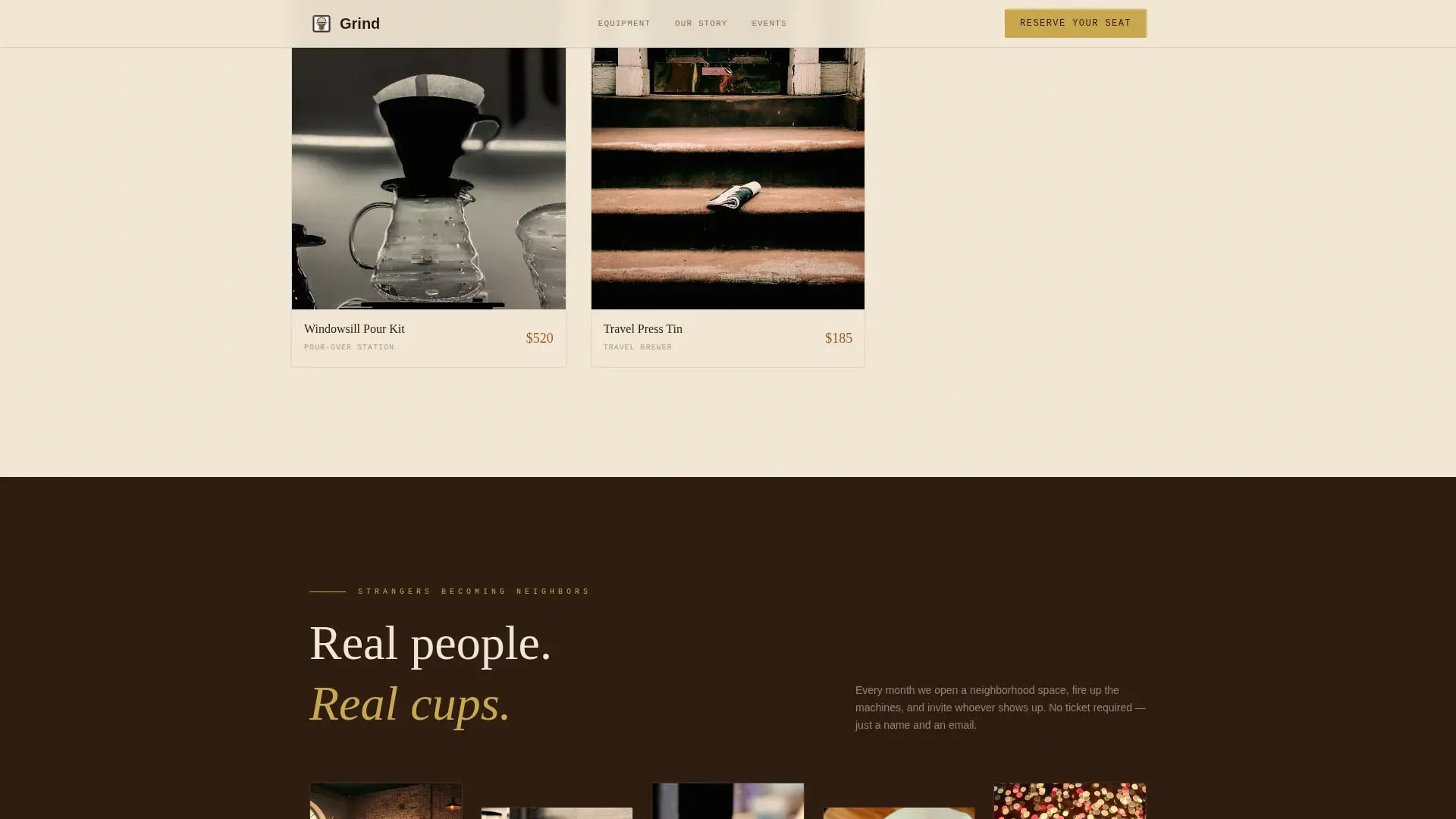 Coffee Roaster & Specialty Coffee Advanced Pricing Website Template