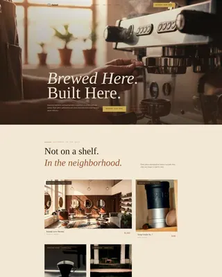 Coffee Roaster & Specialty Coffee Advanced Pricing Website Template