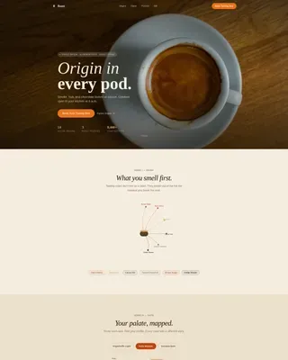 Coffee Roaster & Specialty Coffee Booking Website Template