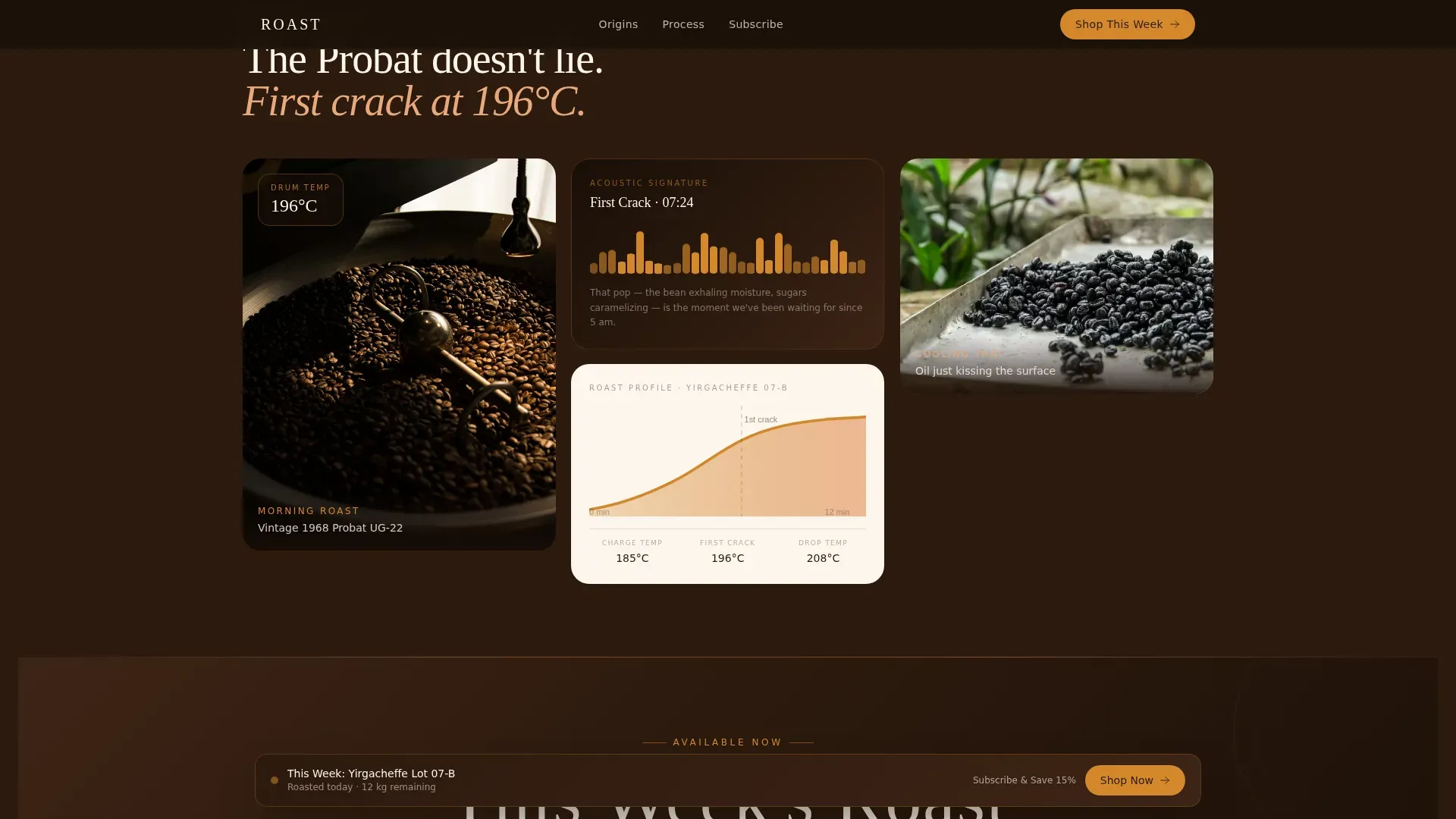 Artisan Coffee Roaster & Online Retail Website Template