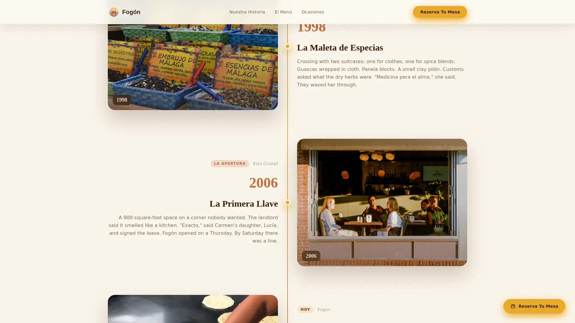 Authentic Colombian Restaurant | Free Website Template | Rocket