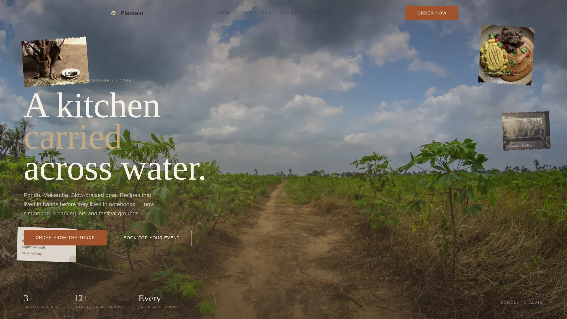Authentic Congolese Food Truck Landing Page Template