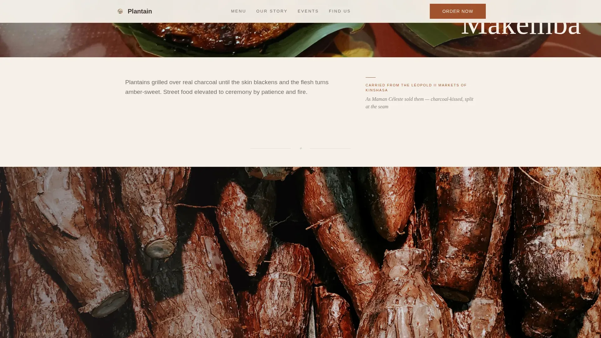 Authentic Congolese Food Truck Landing Page Template