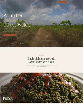 Authentic Congolese Food Truck Landing Page Template