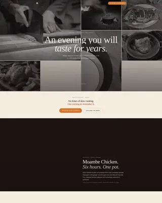 Luxe Congolese Dining Reservation Landing Page Template