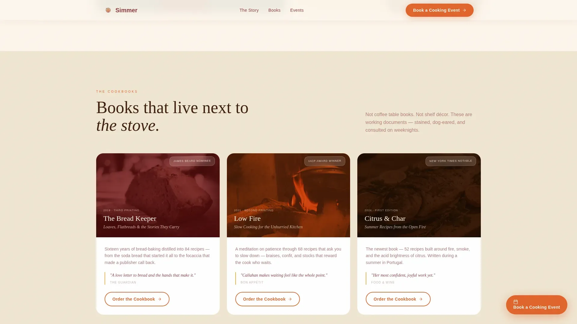 Chef & Culinary Personality Booking Website Template
