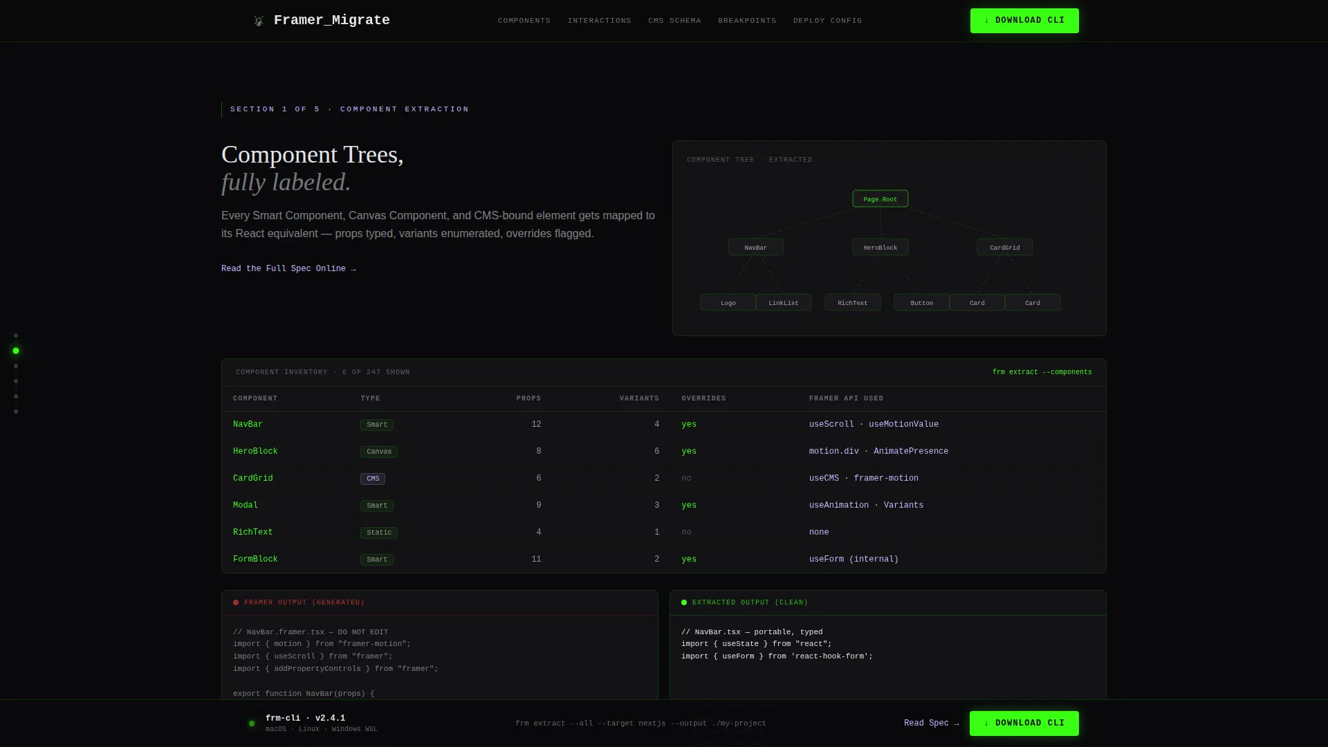 Exhaustive Framermigration | Free Website Template | Rocket