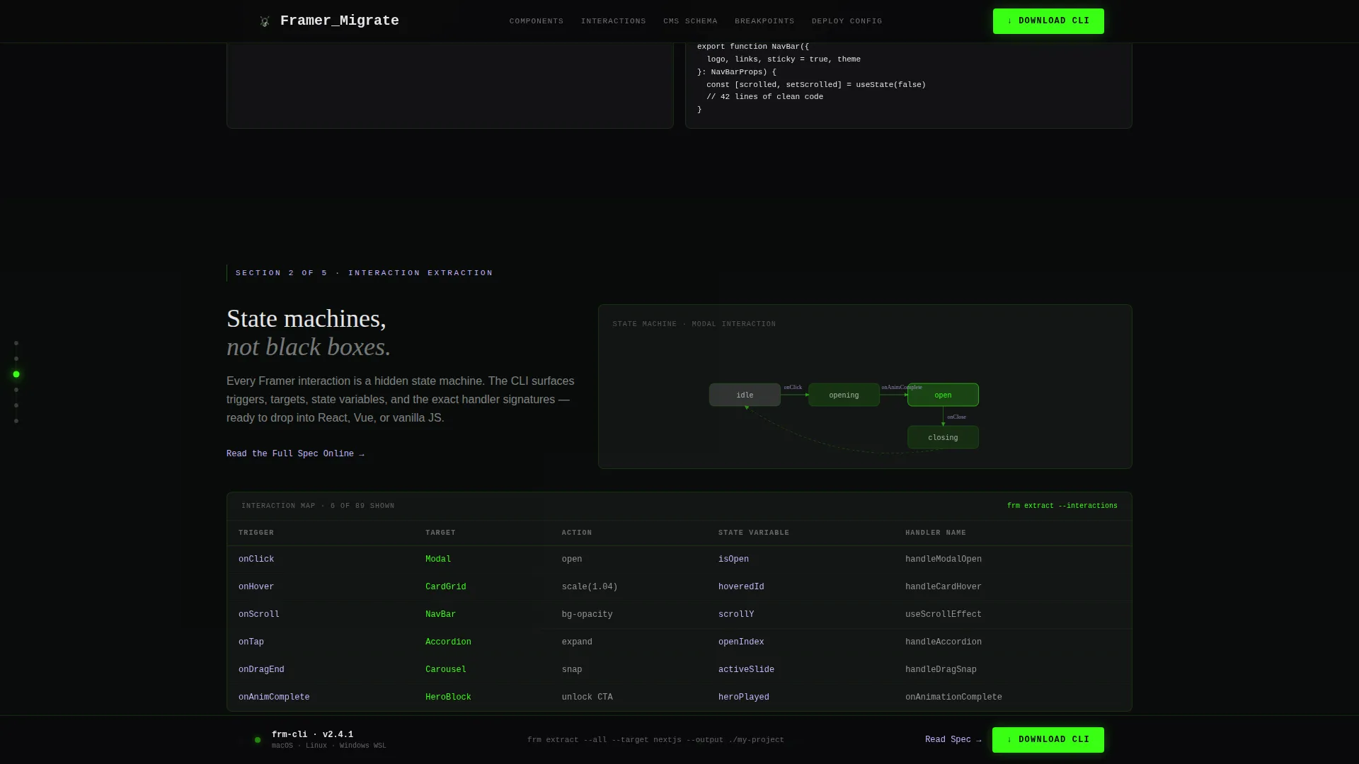Exhaustive Framermigration | Free Website Template | Rocket