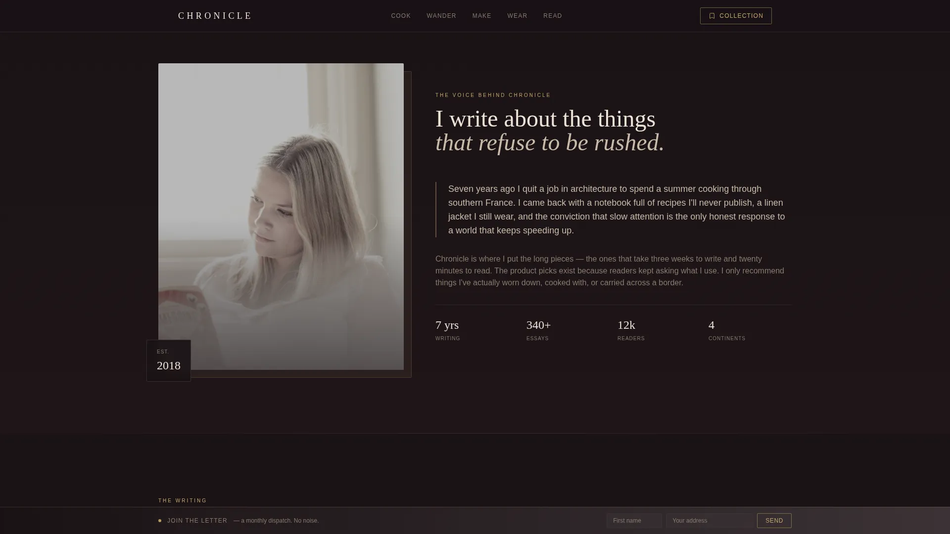 Classic Fashion Blog Website Template