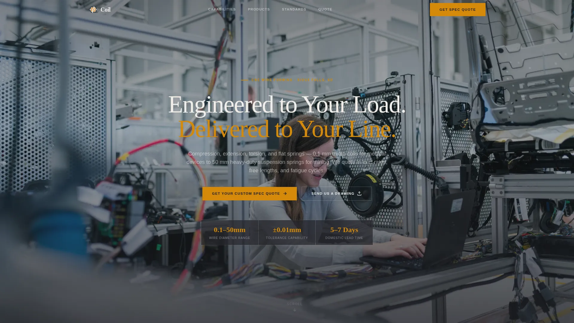 Component & Equipment Manufacturing Maintenance Website Template