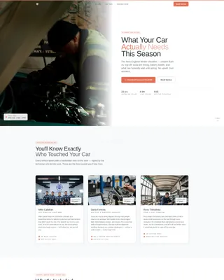 Auto Mechanic Marketing Booking Website Template