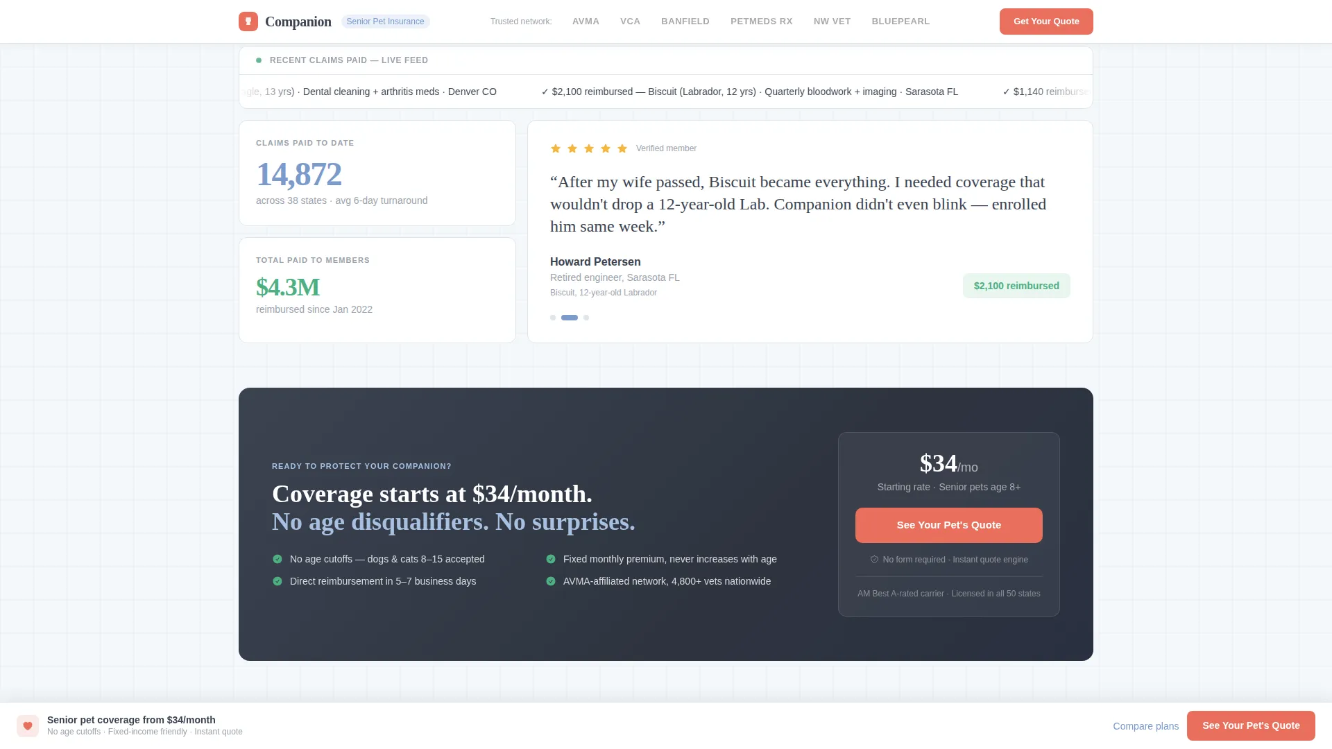 Retiree Insurance Professional Website Template