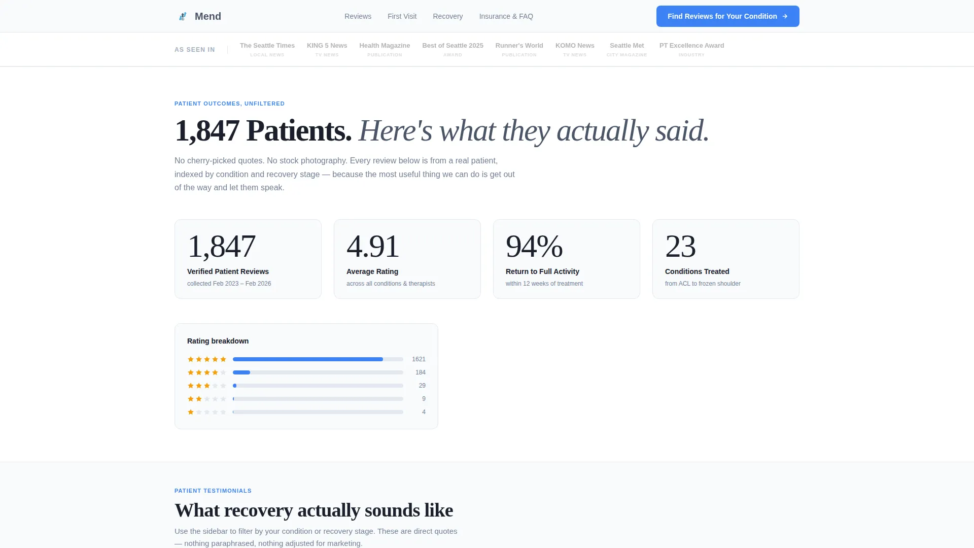 Physical Therapist Booking Website Template