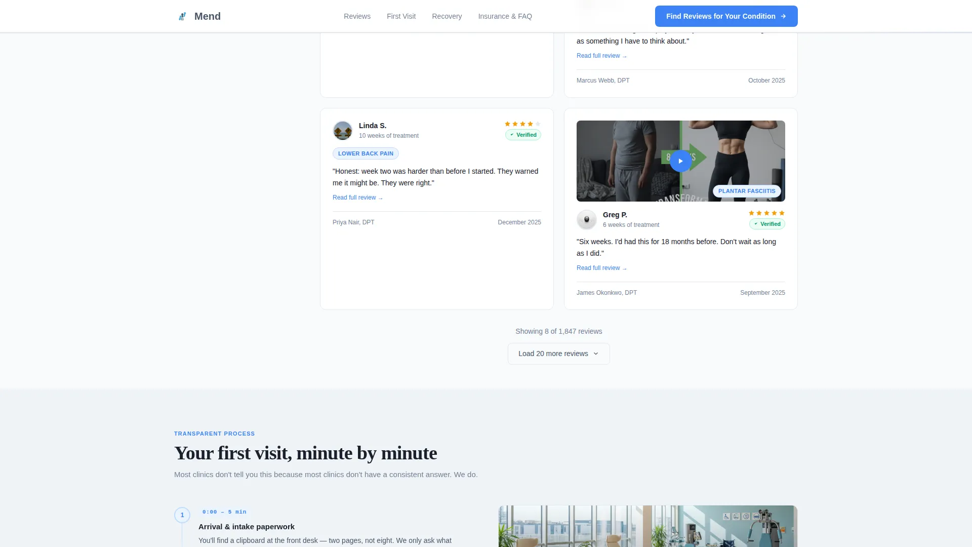 Physical Therapist Booking Website Template