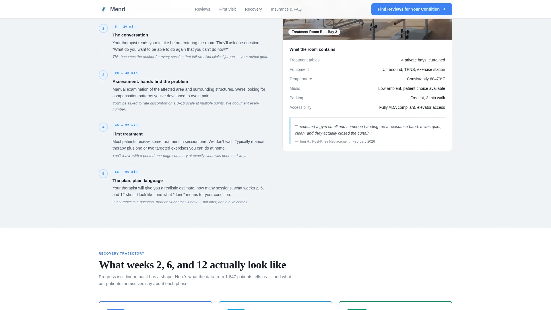 Physical Therapist Booking Website Template