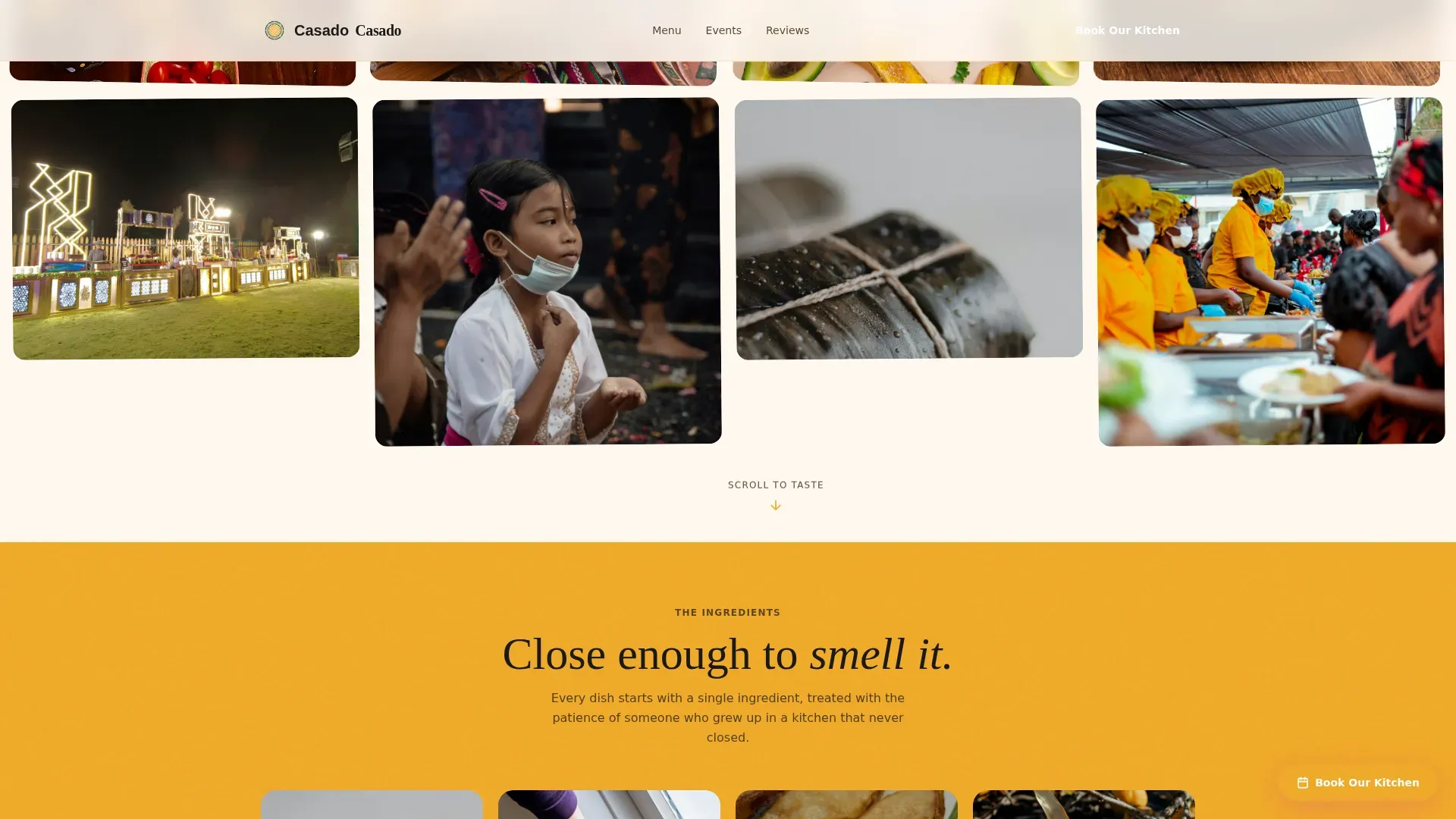 Bold Tropical Catering | Free Website Template | Rocket