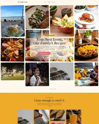 Bold Tropical Catering | Free Website Template | Rocket