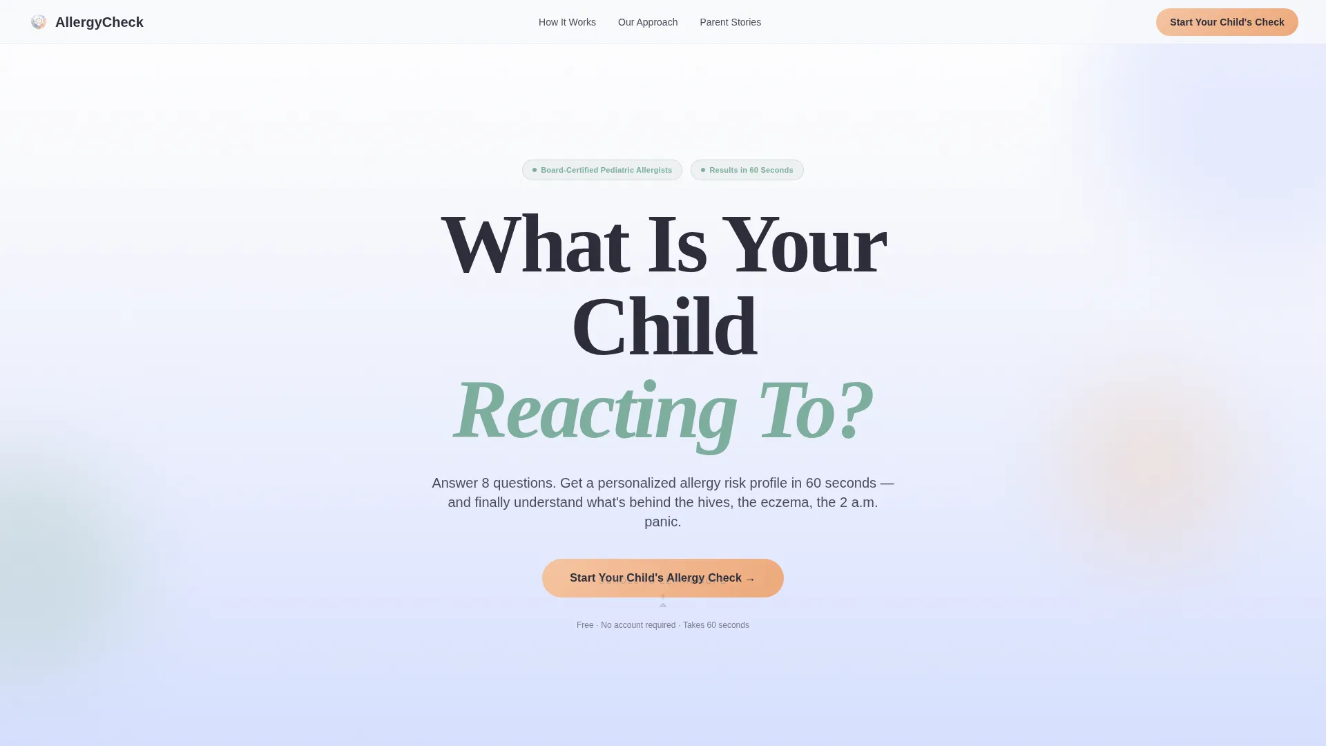 Expert Pediatric Allergist Landing Page Template