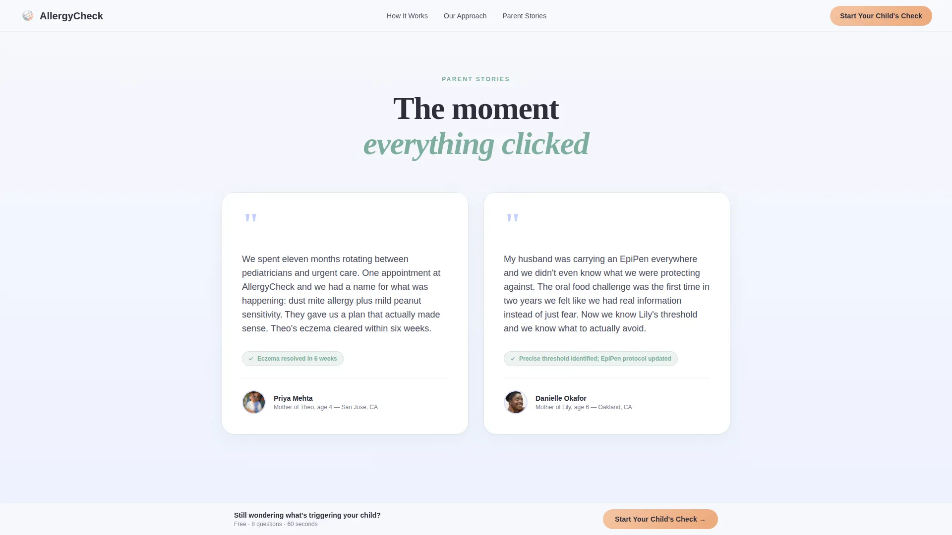 Expert Pediatric Allergist Landing Page Template