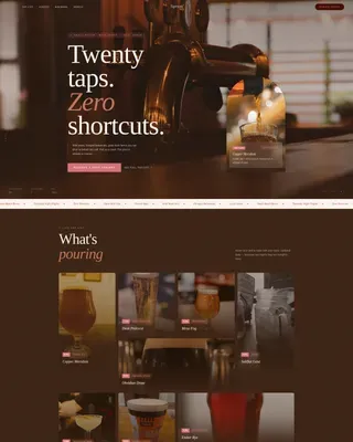 Craft Beer Pub & Taproom Experience Website Template