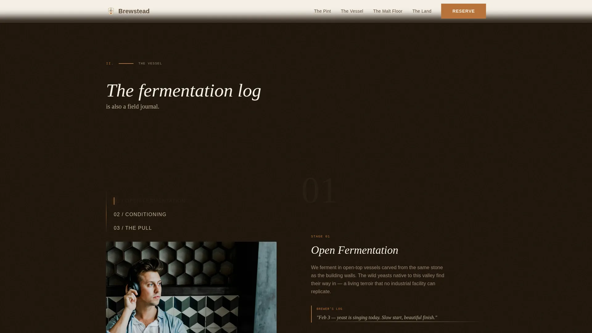Immersive Craft Brewery Landing Page Template