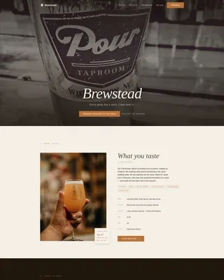 Immersive Craft Brewery Landing Page Template