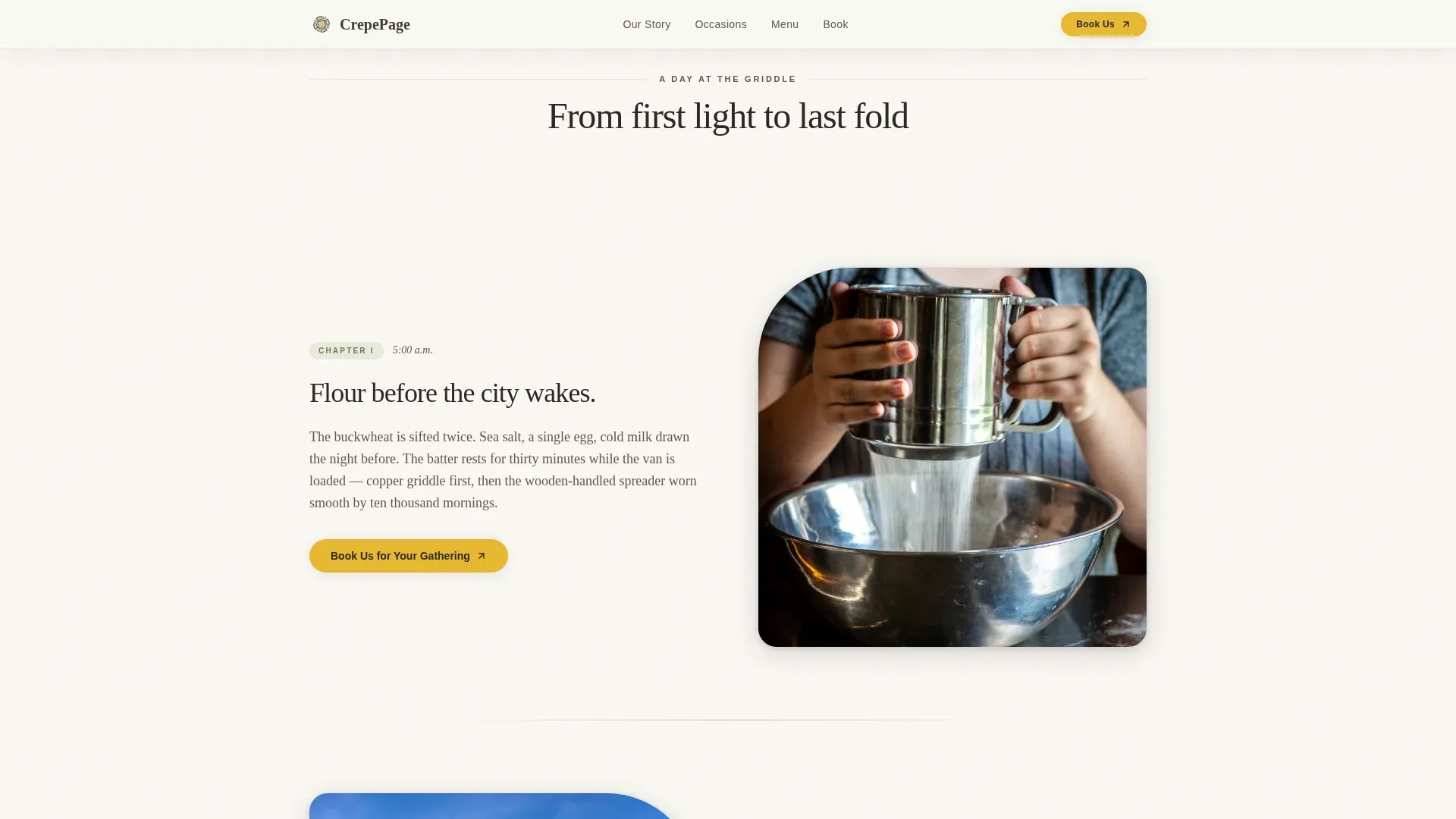 Pastoral Charm Market Catering Landing Page Template