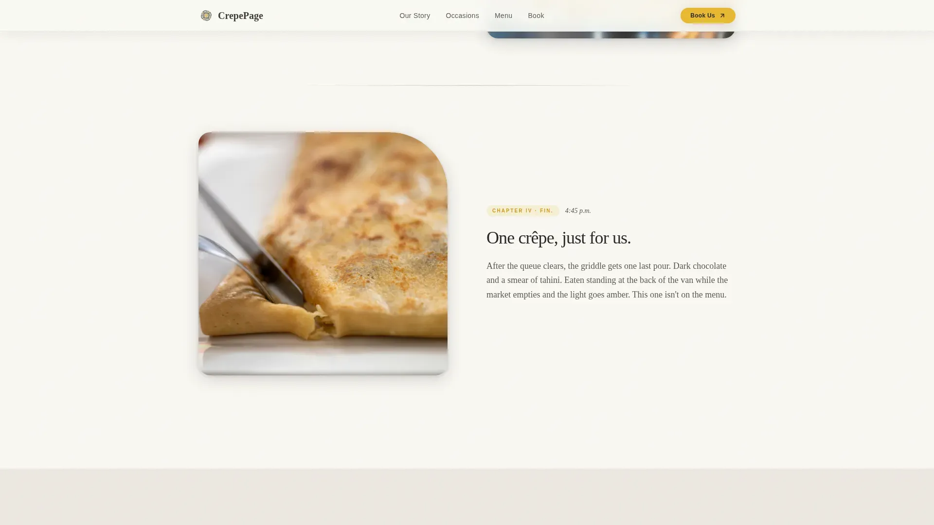Pastoral Charm Market Catering Landing Page Template