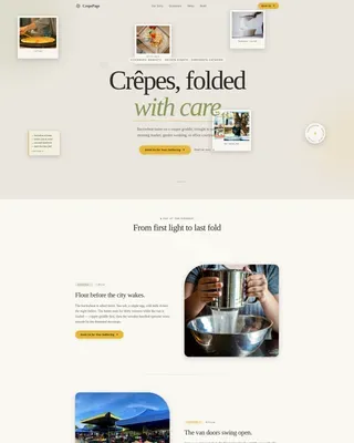 Pastoral Charm Market Catering Landing Page Template