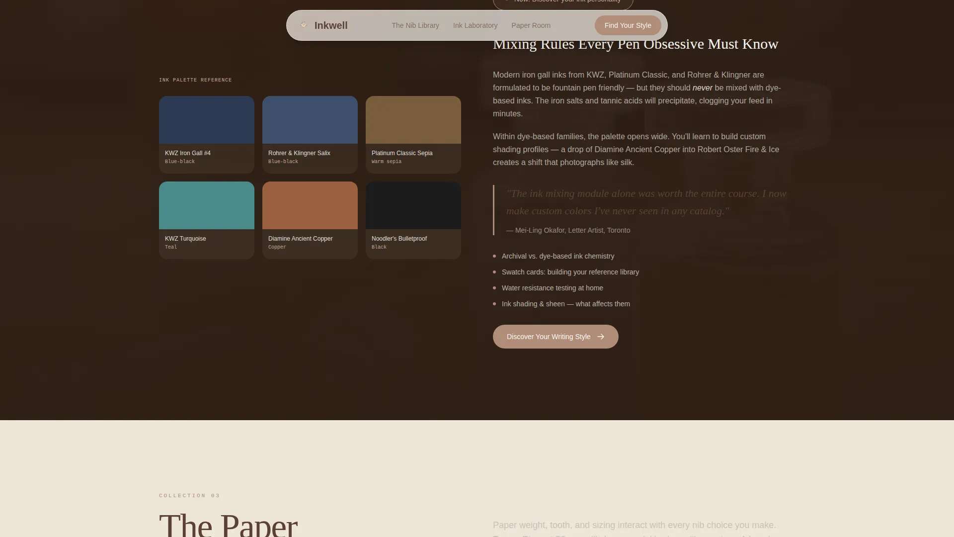 Fountain Pen & Stationery Content Blog Website Template