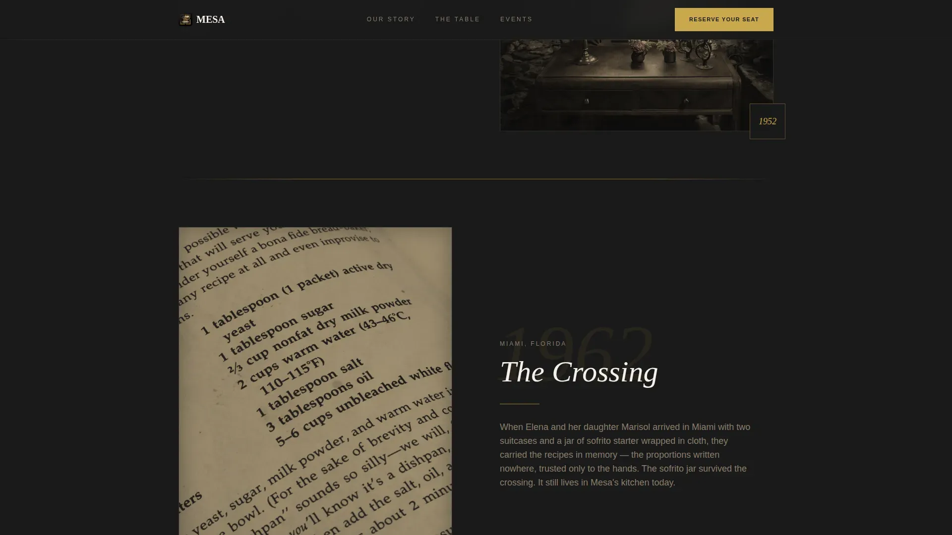 Premium Cuban Dining | Free Website Template | Rocket