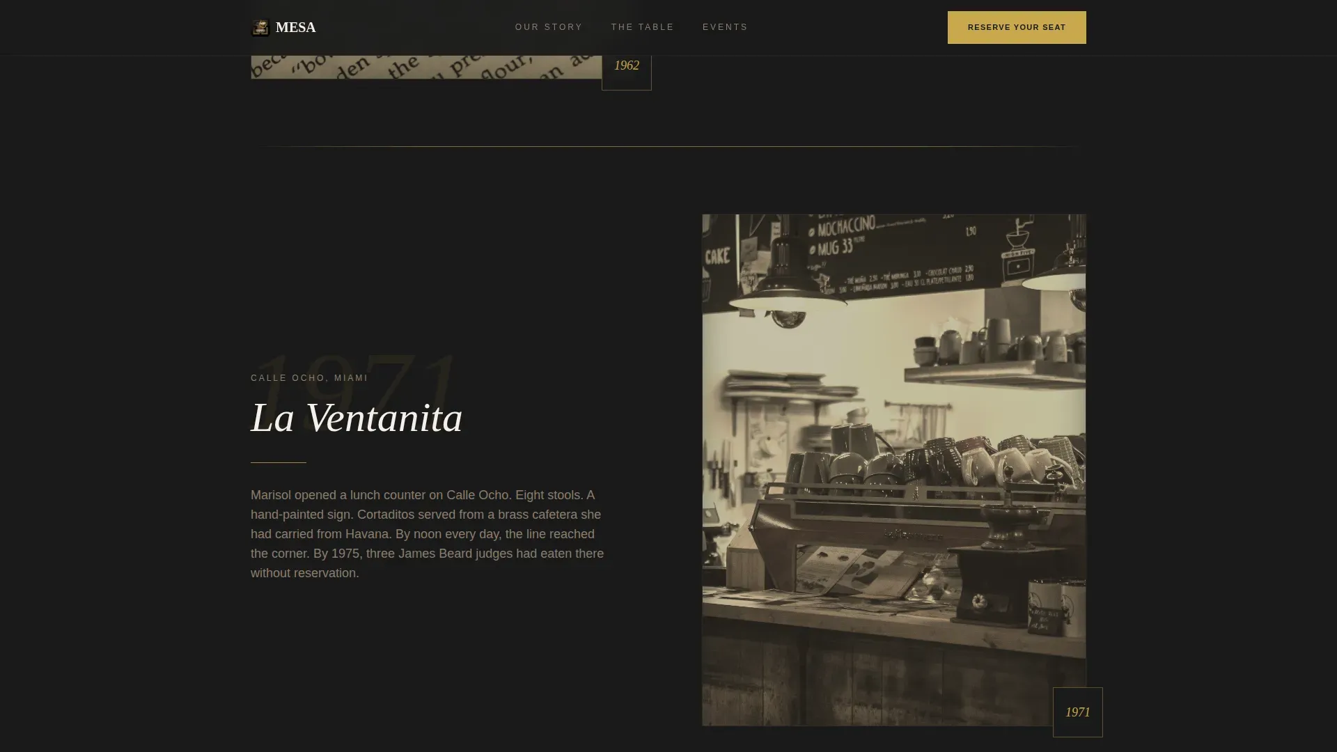 Premium Cuban Dining | Free Website Template | Rocket