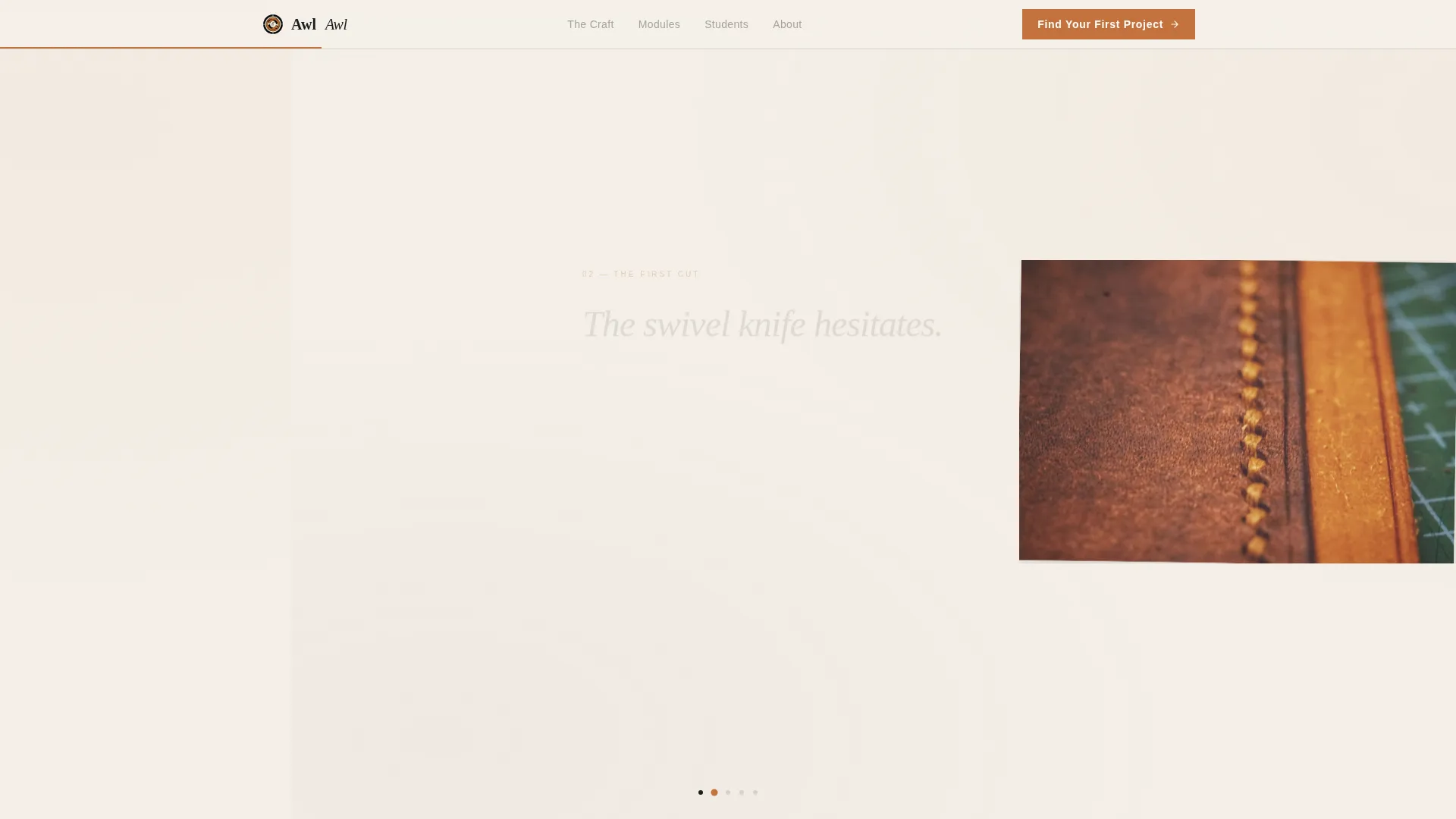 Leather Working Content Professional Website Template