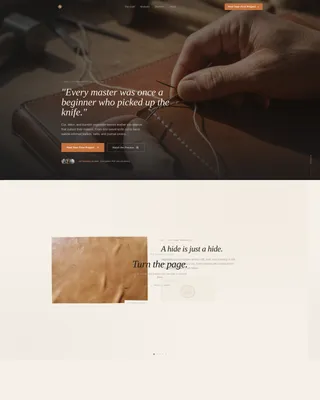 Leather Working Content Professional Website Template