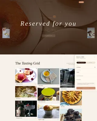 Luxury Dessert Café & Patisserie Booking Website Template