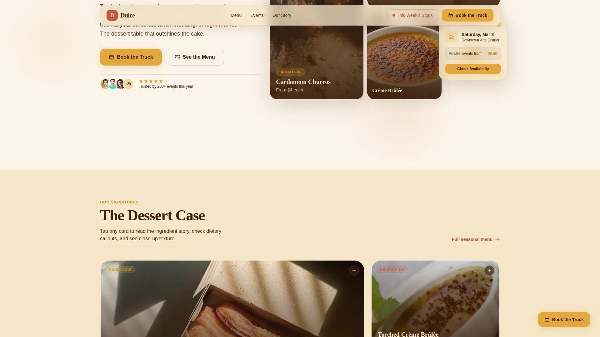 Food Truck & Mobile Kitchen Booking Website Template