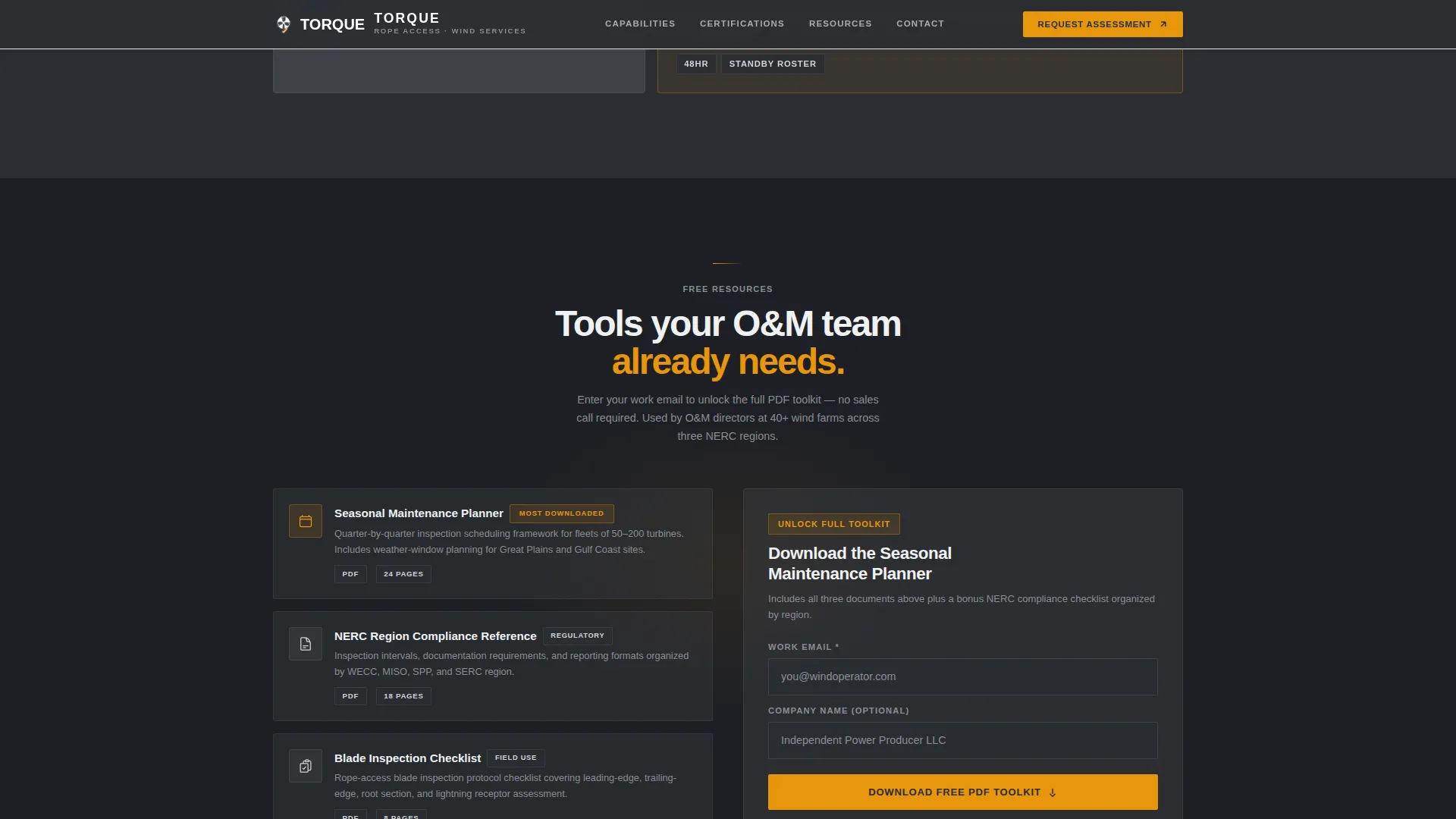 Wind Turbine Technician Business Directory Website Template