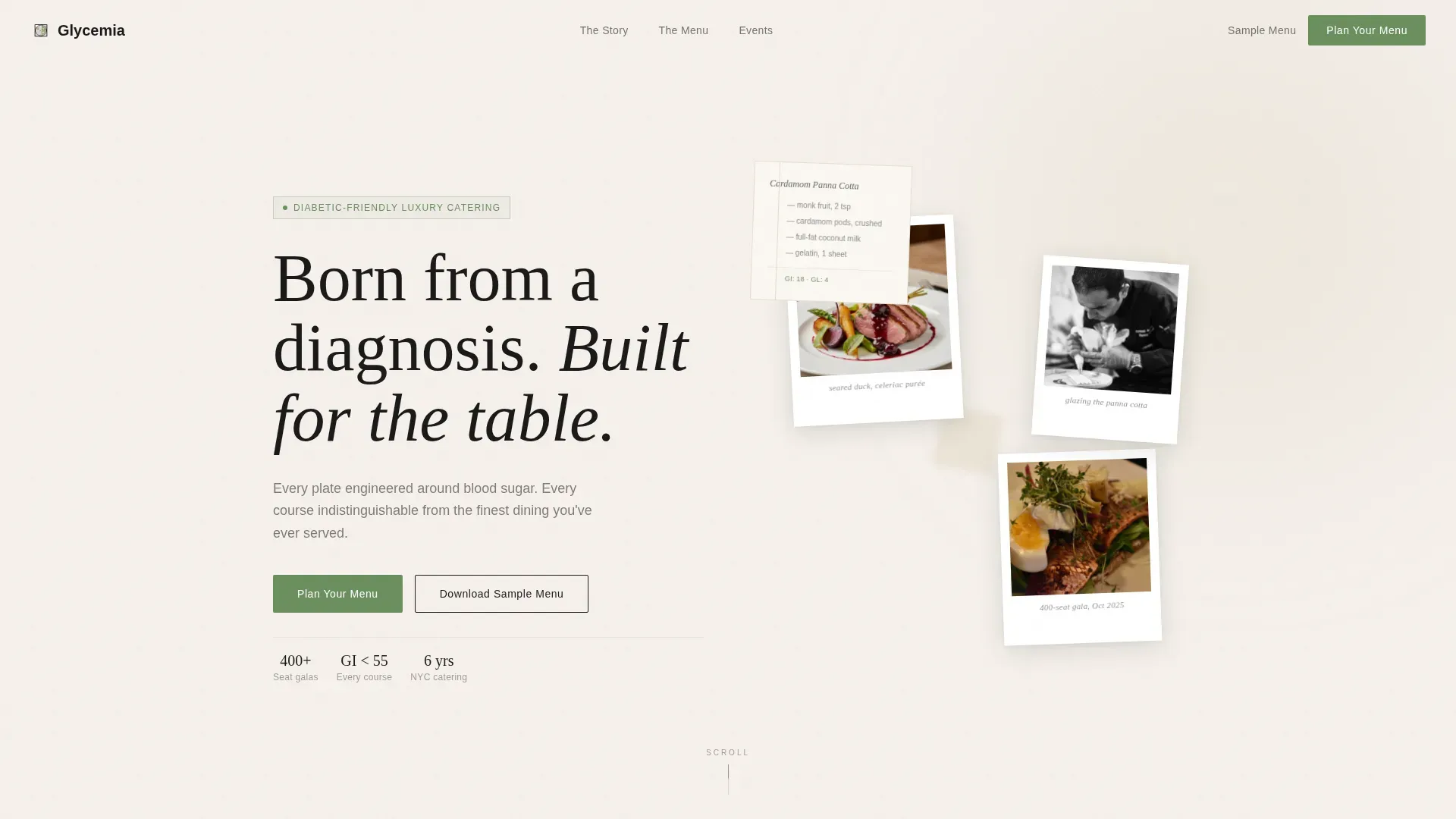 Premium Diabetic Catering | Free Website Template | Rocket